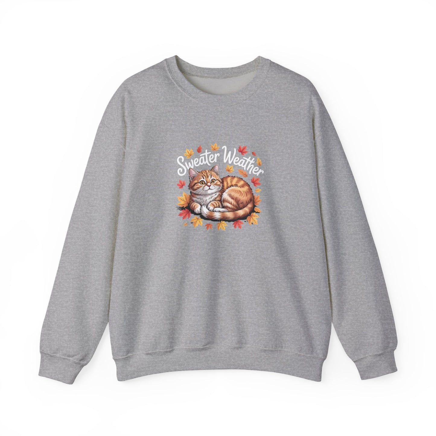 “Sweater Weather” Cozy Cat Sweatshirt