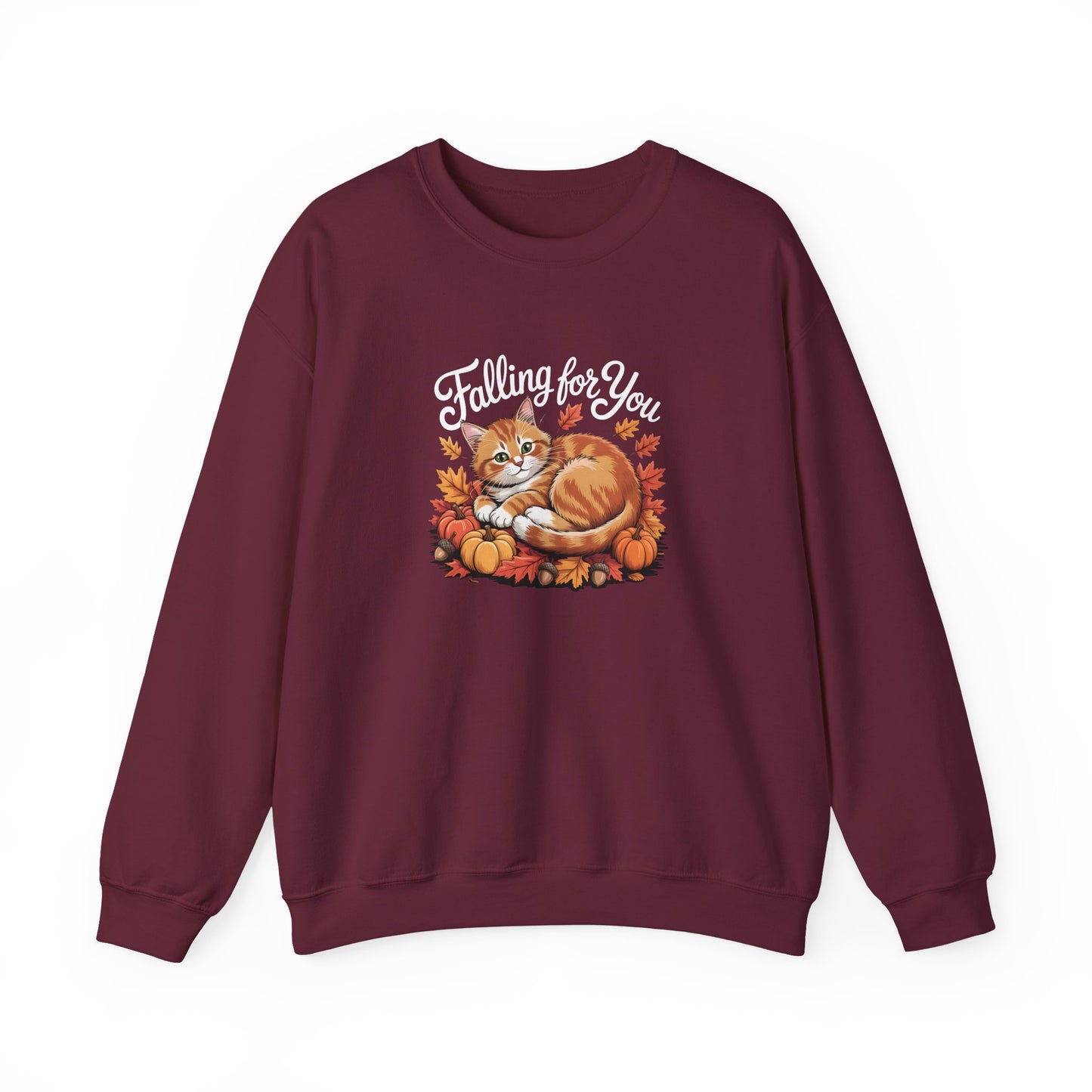 “Falling for You” Autumn Cat Sweatshirt