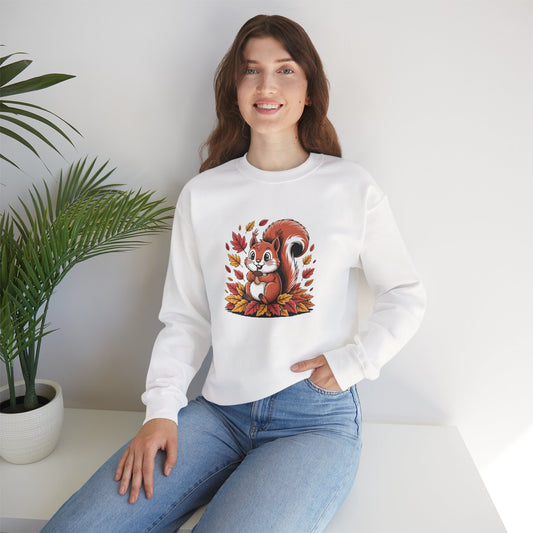 Cozy Autumn Squirrel Sweatshirt