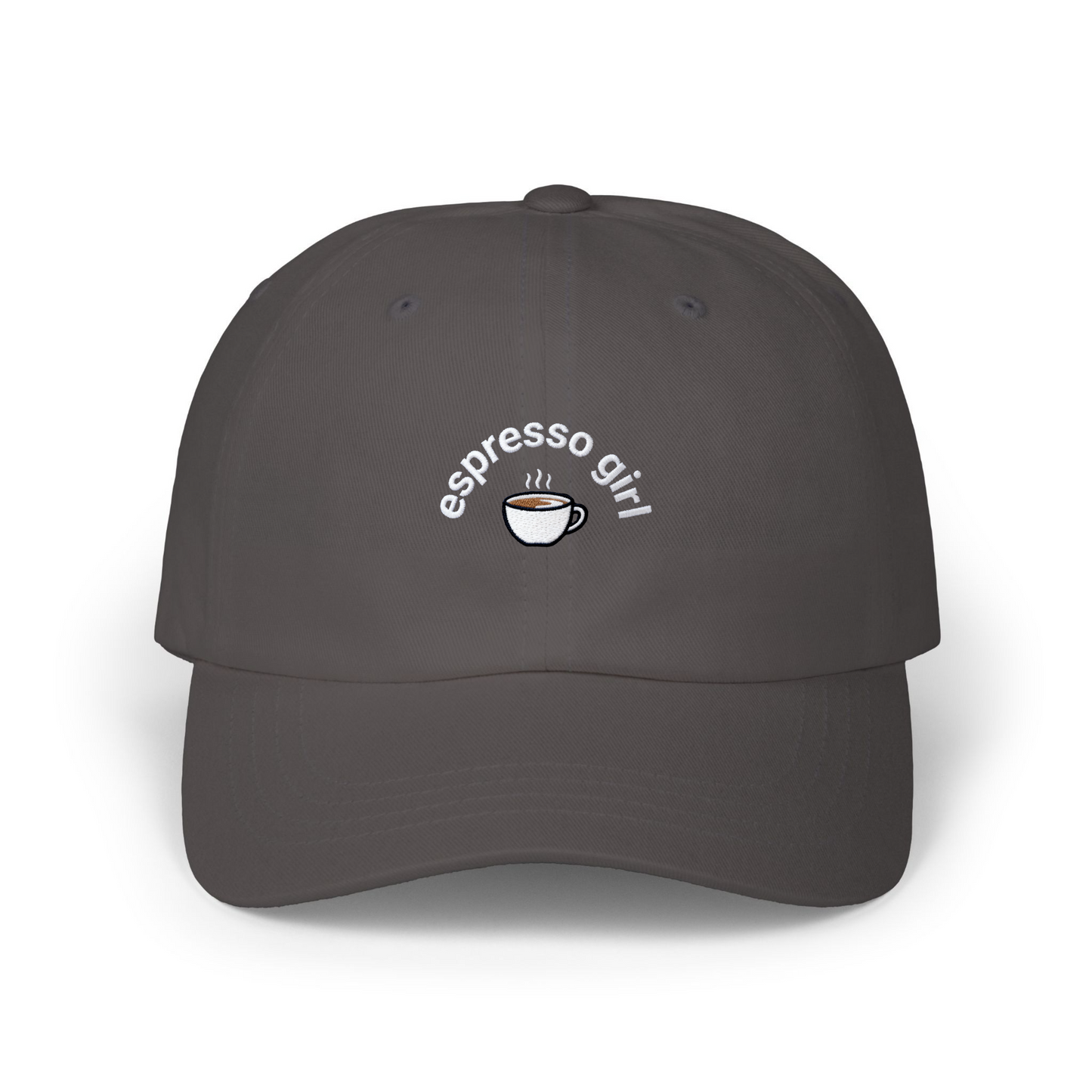 “Espresso Girl” Embroidered Hat