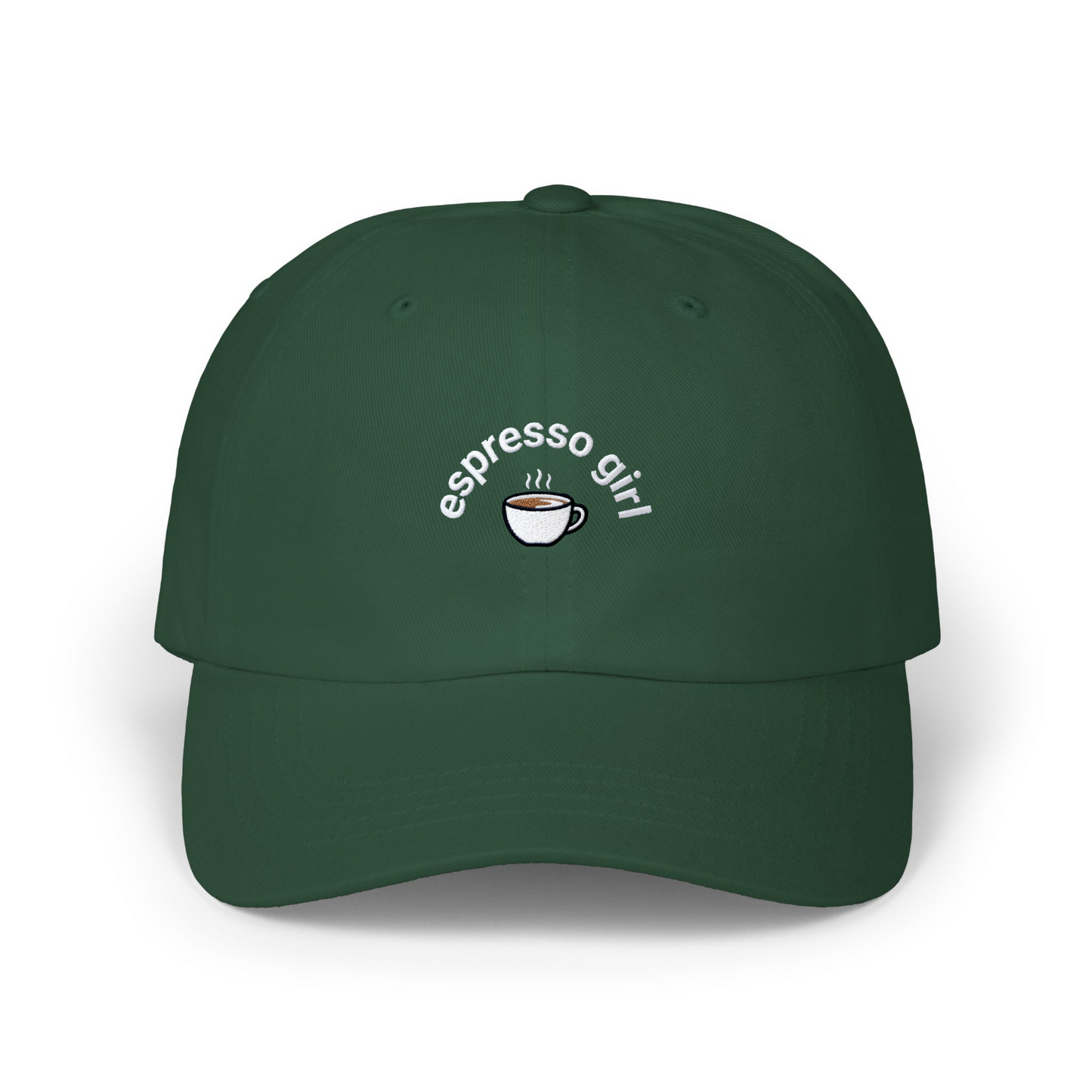 “Espresso Girl” Embroidered Hat