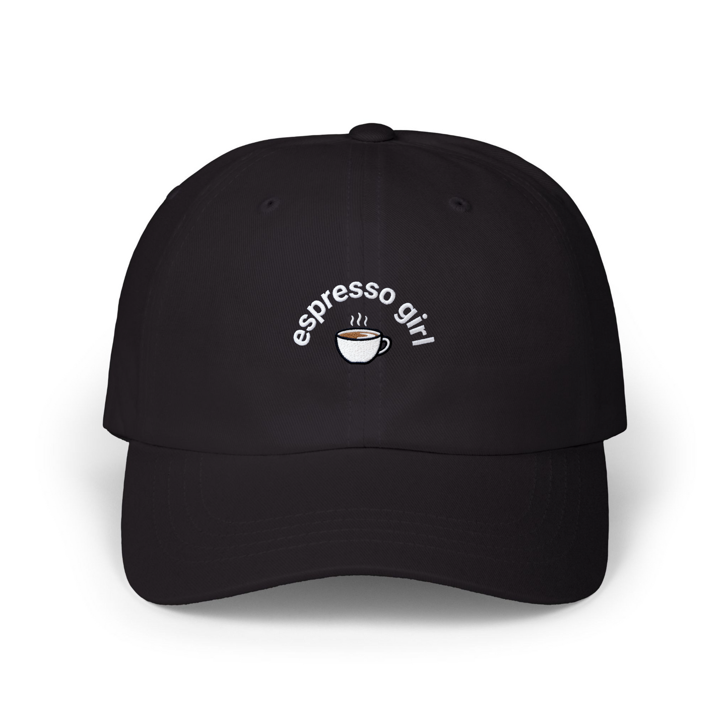 “Espresso Girl” Embroidered Hat