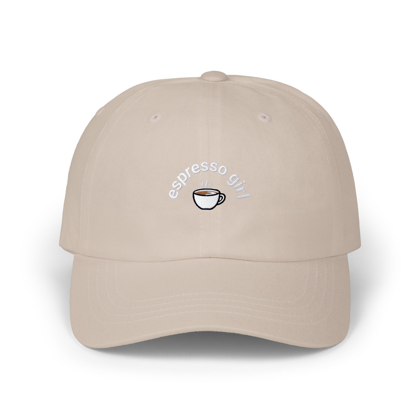 “Espresso Girl” Embroidered Hat