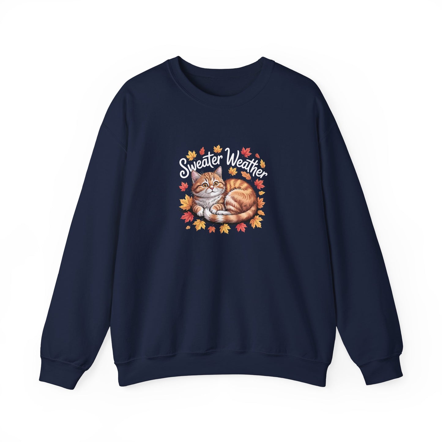 “Sweater Weather” Cozy Cat Sweatshirt
