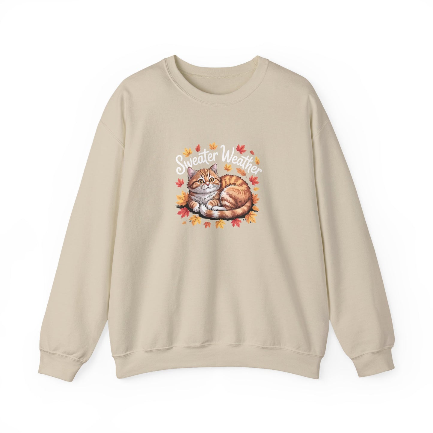 “Sweater Weather” Cozy Cat Sweatshirt