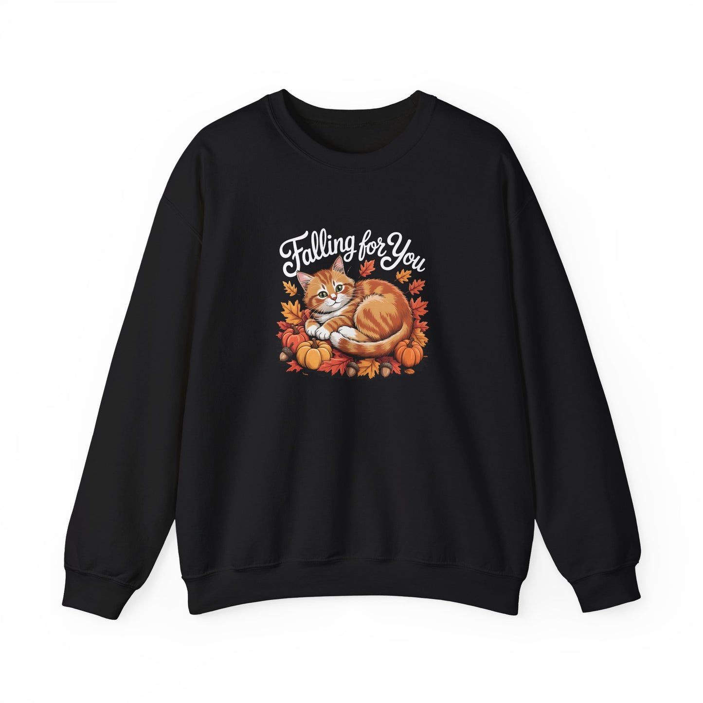“Falling for You” Autumn Cat Sweatshirt