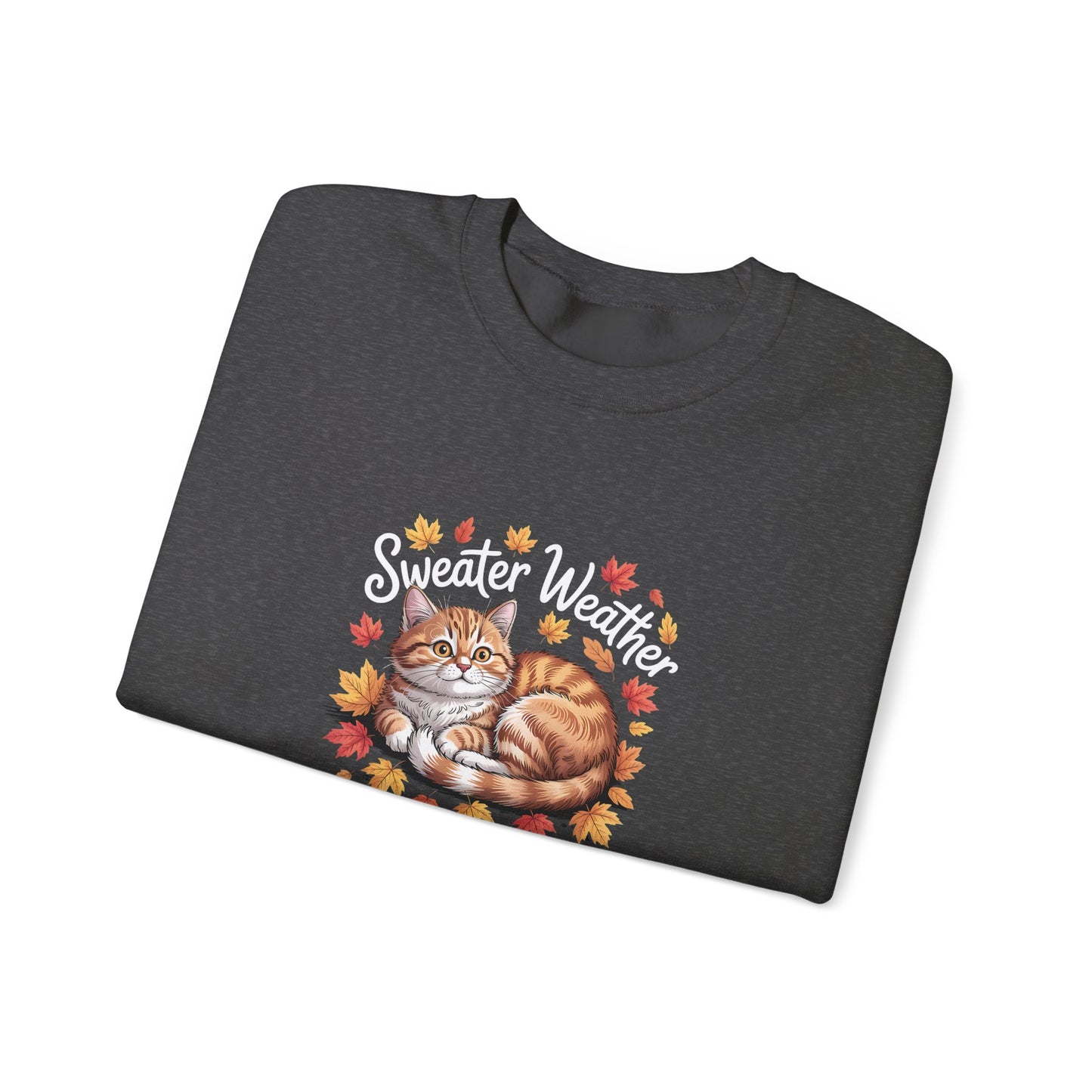 “Sweater Weather” Cozy Cat Sweatshirt