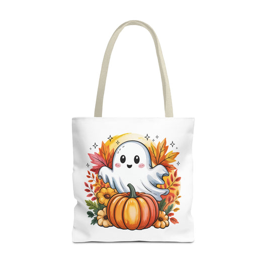 Ghostly Pumpkin Tote Bag