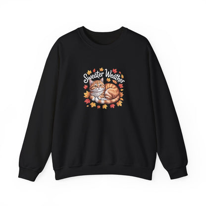 “Sweater Weather” Cozy Cat Sweatshirt