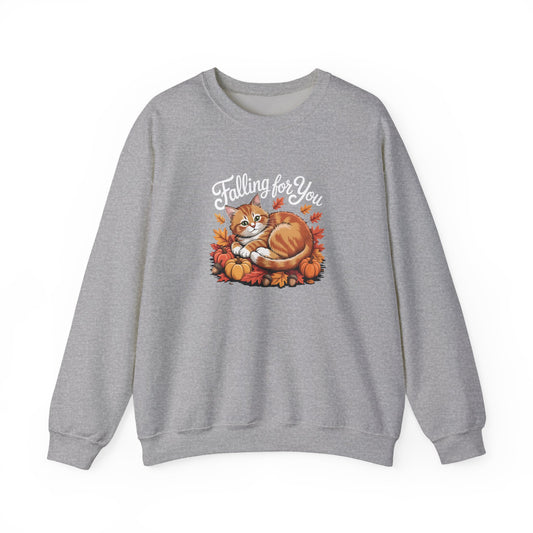 “Falling for You” Autumn Cat Sweatshirt