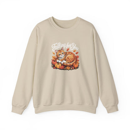“Falling for You” Autumn Cat Sweatshirt