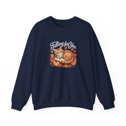 “Falling for You” Autumn Cat Sweatshirt