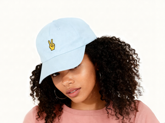 Peace Sign Embroidered Hat