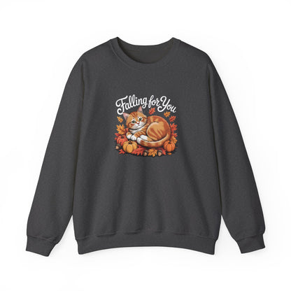 “Falling for You” Autumn Cat Sweatshirt