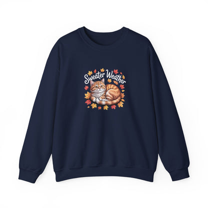 “Sweater Weather” Cozy Cat Sweatshirt
