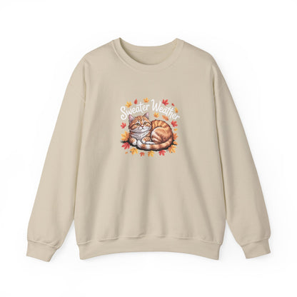 “Sweater Weather” Cozy Cat Sweatshirt