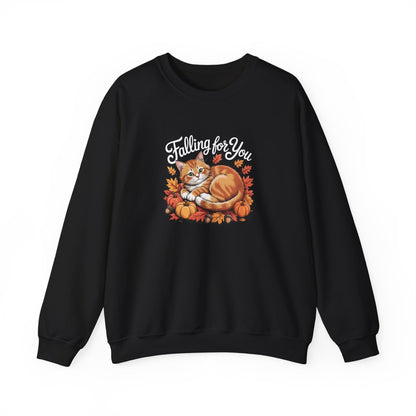 “Falling for You” Autumn Cat Sweatshirt